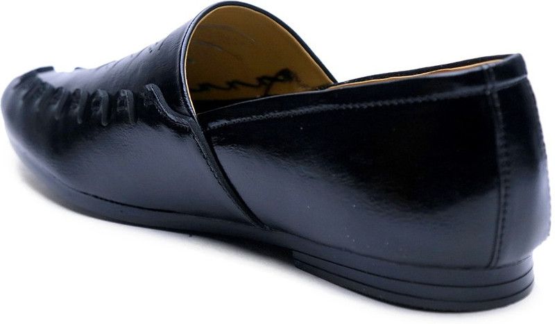 Men's Nagra Shoes Slip On For Men  (Black)