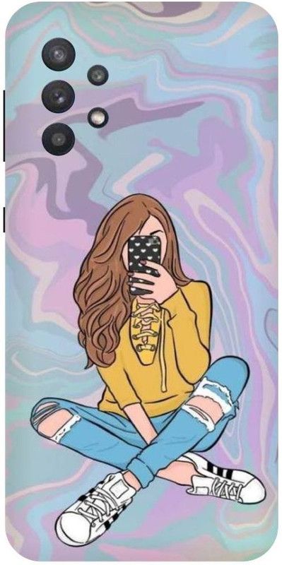 THE NARAYANA COLLECTIONS Back Cover for SAMSUNG GALAXY A32-ATTITUDE,GIRLS,CUTE,FACE,BTS,BEAUTIFUL  (Multicolor, Hard Case, Pack of: 1)