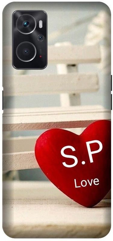 PHONE WALEY.COM Back Cover for OPPO A76 , CPH2375 , SP, S LOVES P,SP NAME, SP Love Printed  (Red, Hard Case, Pack of: 1)
