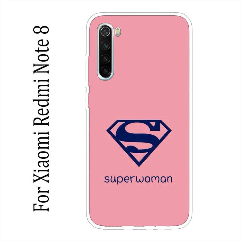 Gabroo Back Cover for Xiaomi Redmi Note 8  (Pink, Blue, Grip Case, Silicon, Pack of: 1)