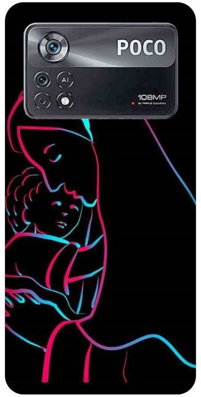 FRONK Back Cover for POCO X4 Pro 5G, MOM, MAA, LOVE, MOTHER, AAI  (Black, Hard Case, Pack of: 1)