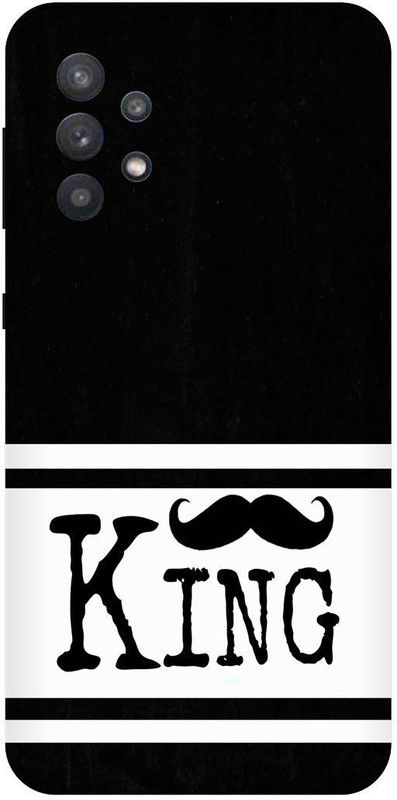 THE NARAYANA COLLECTIONS Back Cover for SAMSUNG GALAXY A32-KING,MUSTACHE,BEARD,MUCH,MOOCH  (Multicolor, Hard Case, Pack of: 1)