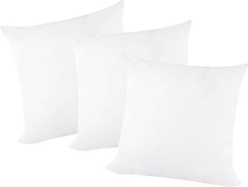 Shreejee Microfibre Solid Chair Cushion Pack of 3  (White)