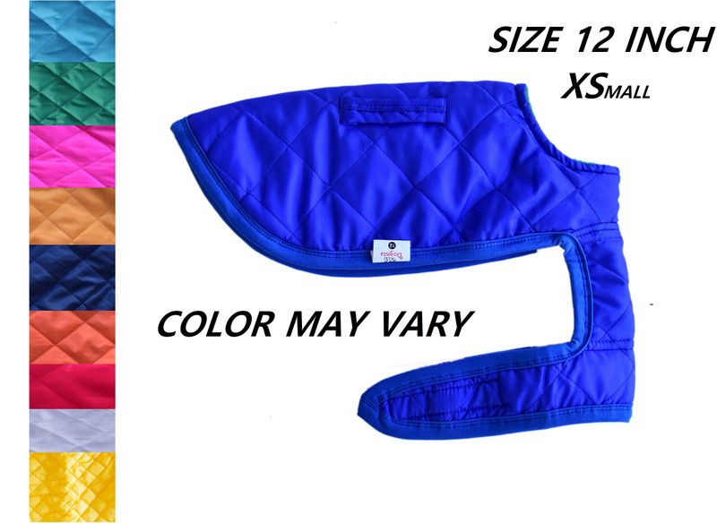 DOGISTA Coat, Winter Jacket for Dog  (QUILTED 12 INCH COLOR MAY VARY)