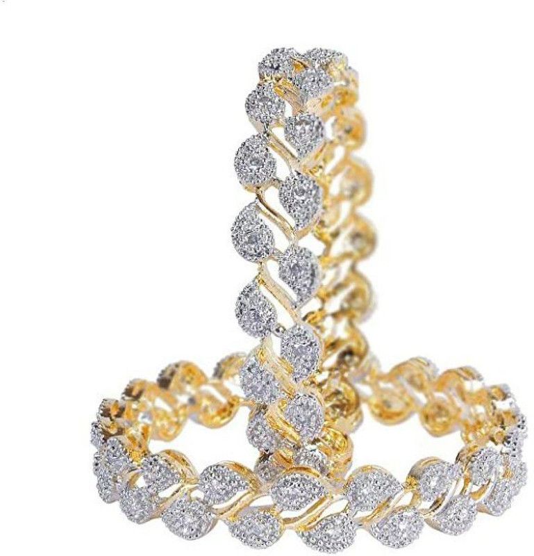 Alloy Gold-plated, Silver Coated Bangle Set  (Pack of 2)
