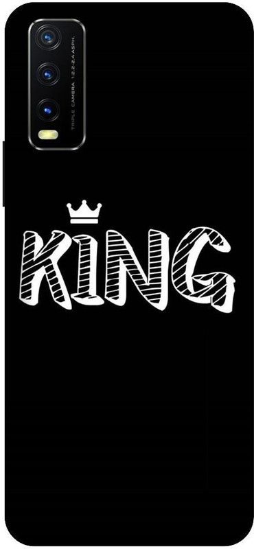 URCHIN Back Cover for Vivo Y20G king and queen, Crown, Black, Gold  (Multicolor, Shock Proof, Pack of: 1)
