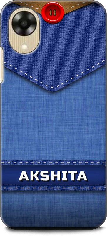 WallCraft Back Cover for OPPO A17K, CPH2471 AKSHITA NAME, A, LETTER, BLUE, JEANS, ALPHABET, DESIGN  (Multicolor, Dual Protection, Pack of: 1)