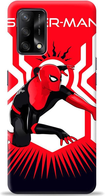 Loffar Back Cover for Oppo F19  (Red, Shock Proof)