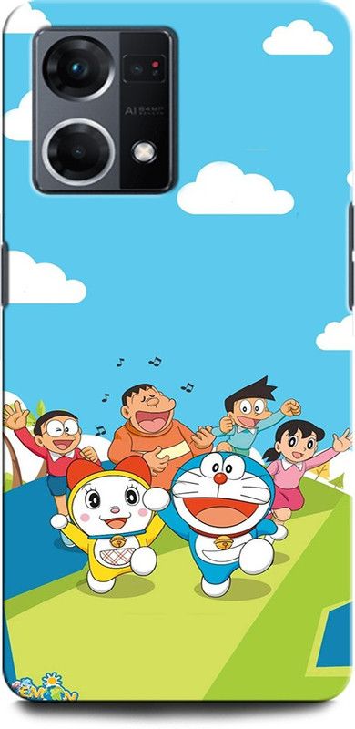 INTELLIZE Back Cover for OPPO F21 Pro 4G DORAEMON, NOBITA, CARTOON, FUNNY, CUTE, DORAEMON  (Multicolor, Hard Case, Pack of: 1)