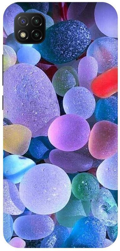 THE NARAYANA COLLECTIONS Back Cover for POCO C3-BUBBLE,BALLOON,STONES,NEON  (Multicolor, Hard Case, Pack of: 1)