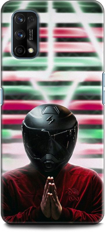 INDICRAFT Back Cover for Realme Narzo 30 Pro, RMX2117 BIKE, RIDER, NEON, HELMET, GLOW, BIKER, CYBERPUNK  (Multicolor, Dual Protection, Pack of: 1)