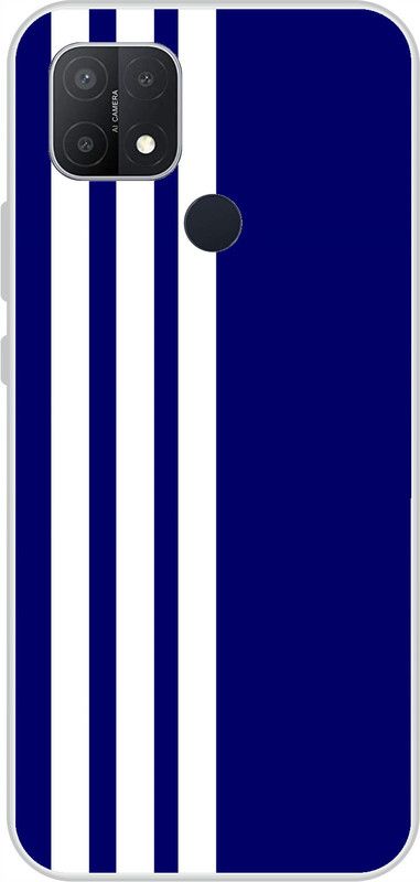 Dreamcase Back Cover for Oppo A15  (Blue, White, Silicon, Pack of: 1)