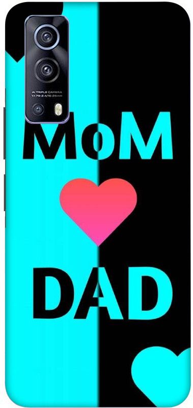 LUCKY MOBI.COM Back Cover for vivo iQOO Z3 / Vivo iQZ3 ( MOM LOVE DAD) PRINTED BACK COVER  (Multicolor, Hard Case, Pack of: 1)