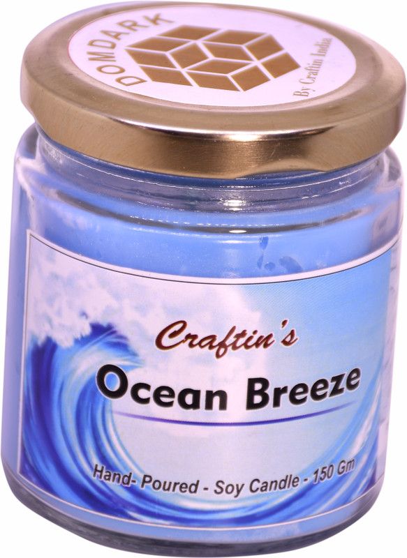 DOMDARK Candle Jar Ocean Breez  (150 g)