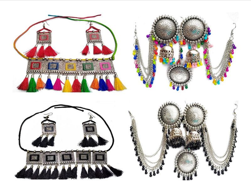 Alloy Black, Multicolor Jewel Set  (Pack of 1)