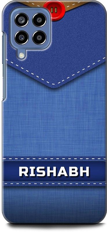 WallCraft Back Cover for SAMSUNG Galaxy M53 5G RISHABH NAME, R LETTER, BLUE, JEANS, ALPHABET, DESIGN  (Multicolor, Dual Protection, Pack of: 1)