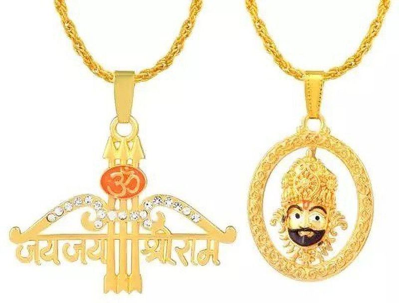 Khatu Shyam ji Gold-plated Alloy Locket Set