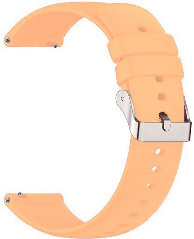Melfo Flexible Rubber Strap Compatible with Inbase Urban Lite Smart Watch Strap  (Orange, White)