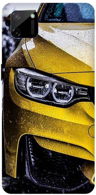 FASKY Back Cover for Realme C11  (Yellow, Black, Pack of: 1)