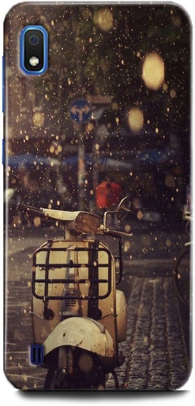 WallCraft Back Cover for Samsung Galaxy A10 SCOOTER, CHOPPER, RAIN, BEAUTIFULL  (Multicolor, Dual Protection, Pack of: 1)