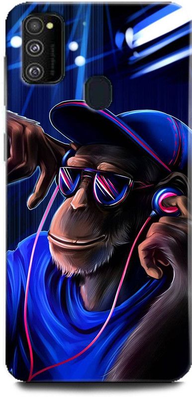 WallCraft Back Cover for Samsung Galaxy M21 MONKEY, FUNNY  (Multicolor, Dual Protection, Pack of: 1)