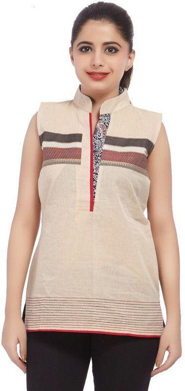 Casual Sleeveless Solid Women Red, Black, Beige Top