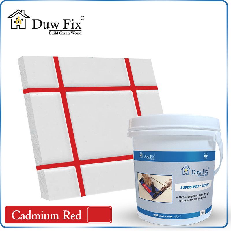DUW FIX Epoxy Tile Grout 3 Components cadmium red COLOR Crack Filler  (5 kg)
