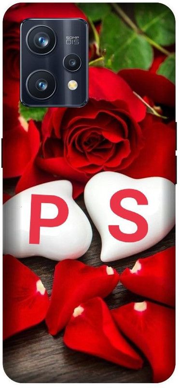 PHONE WALEY.COM Back Cover for Realme 9 (4G) , RMX3521 , PS, P LOVES S, NAME, PS Love Printed  (Red, Hard Case, Pack of: 1)