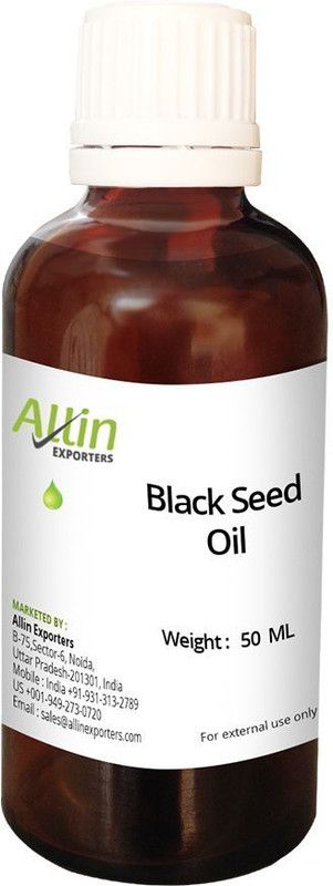Allin Exporters 50-2017,Black Seed Oil ( Cold Pressed ) - 100% Natural, & Undiluted -  (50 ml)