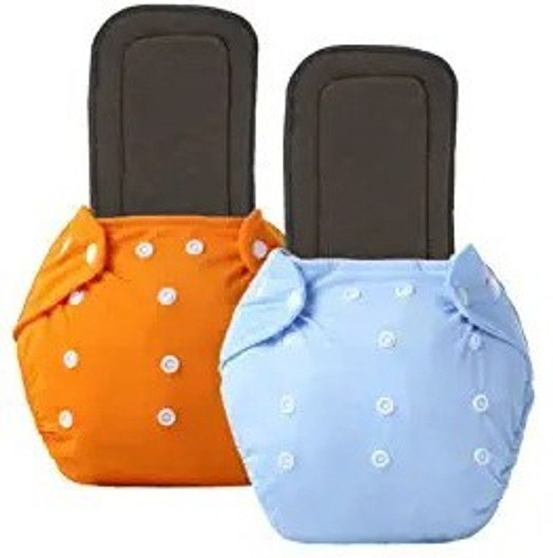 RAREGEAR 100% Cloth Diapers for Babies (3Months - 3 Years) Whit Inserts - New Born  (2 Pieces)