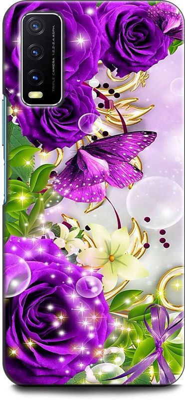 Dronk Back Cover for Vivo Y20i, V2027 RED ROCE, ROSES, FLOWERS, NATURE, ABSTRACT, TEXTURE  (Multicolor, Dual Protection, Pack of: 1)