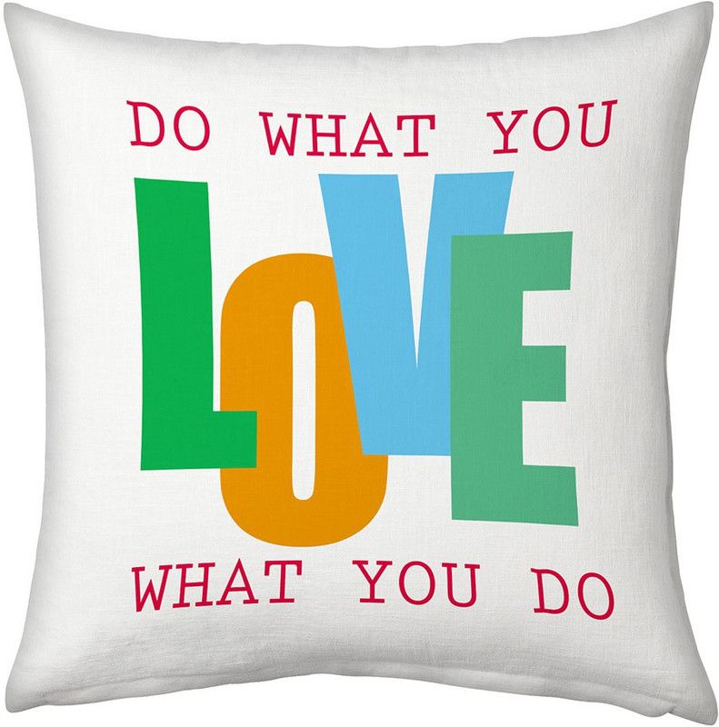 Indian Gift Emporium Microfibre Alphabetics Print Decorative Cushion Pack of 1  (White)