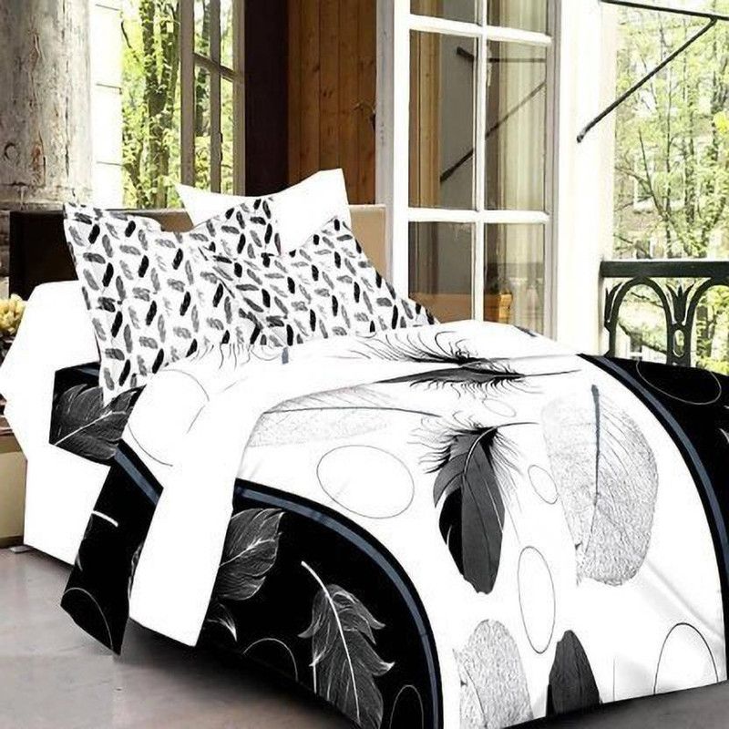 MR YAMRAJ Reversible Polycotton Double Bed Cover  (White)