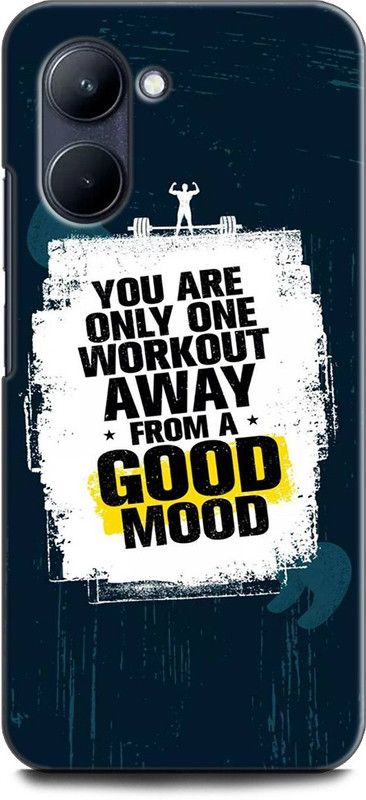 WallCraft Back Cover for Realme C33, RMX3624 YOU ARE ONLY ONE WORKOUT AWAY FROM A GOOD MOOD  (Multicolor, Dual Protection, Pack of: 1)