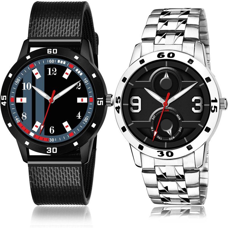 Analog Watch - For Men New Designer 2 Watch Combo For Boys And Men - BRM27-(28-S-19)