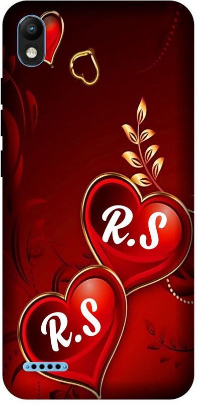 3D U PRINT Back Cover for Infinx Smart 2 ,X5515I,X5515F, RS, R LOVES S, NAME, LETTER, ALPHABET, RS LOVE  (Red, Waterproof)