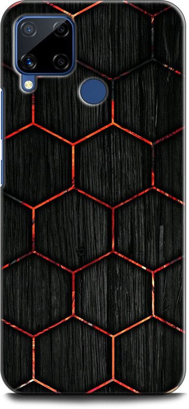 Afterglow Back Cover for Realme C15 HEXAGONS, TILES, WOODEN, GRAY, ART  (Multicolor, Shock Proof, Pack of: 1)