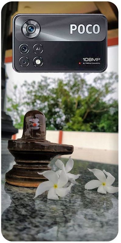 FRONK Back Cover for POCO X4 Pro 5G, SHIVLING, MAHADEV, MAHAKAL, SHIV, JI  (Grey, Hard Case, Pack of: 1)