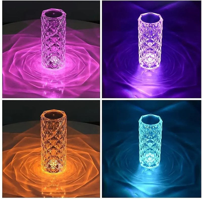 Glamezone Lighting Colors with Brightness Adjustable Table Lamp Night Lamp Table Lamp  (10 cm, Multicolor)