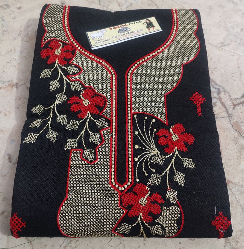 Unstitched Wool Salwar Suit Material Solid