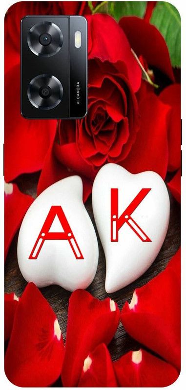 Dimora Back Cover for realme narzo 50 5G, A LOVES K NAME A NAME K LETTER ALPHABET A LOVE K NAME  (Red, Hard Case, Pack of: 1)