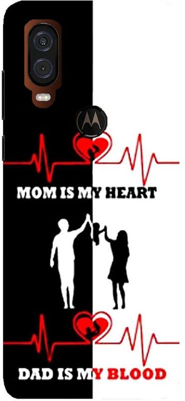 My Swag Back Cover for Moto One Vision  (Black, White, Hard Case, Pack of: 1)
