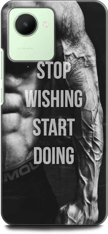 WallCraft Back Cover for Realme C30s, RMX3690 GYM, FITNESS, WORKOUT, STOP WISHING START DOING  (Multicolor, Dual Protection, Pack of: 1)