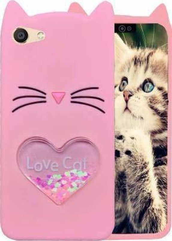 RICHCHIKS Back Cover for VIVO PINK Y69 Soft RubberCwith 3D Heart with Camera Lens Protection Back Cover Case  (Pink, 3D Case, Pack of: 1)