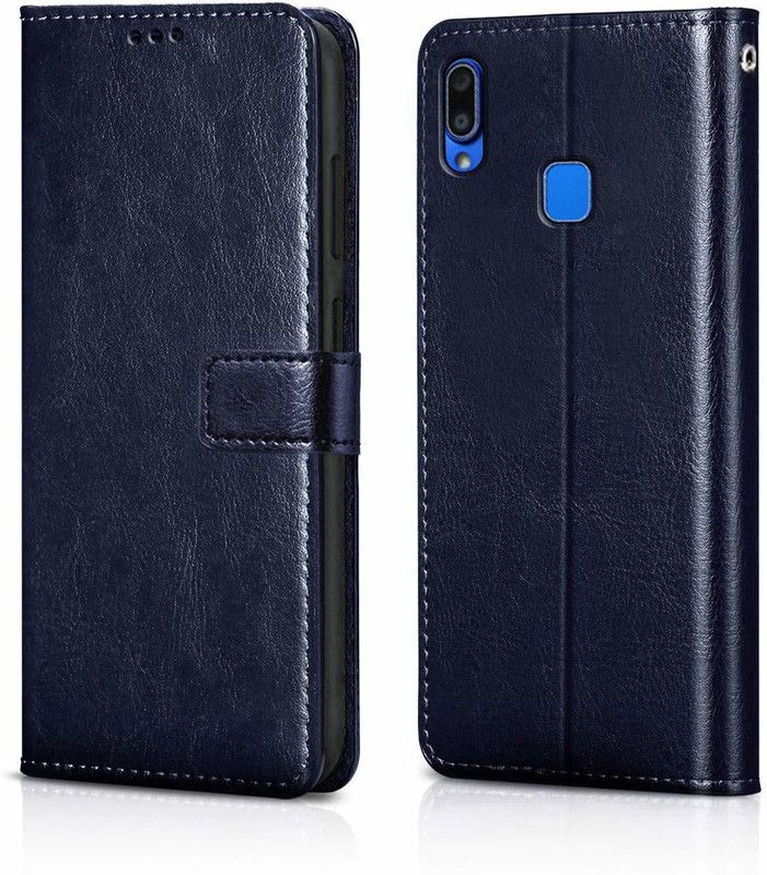 Coverage Flip Cover for Realme RMX 1851 /Realme 3Pro  (Blue, Magnetic Case, Pack of: 1)