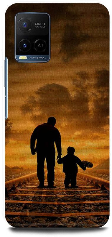 JUGGA Back Cover for Vivo Y33T, V2146, MOTHER, FATHER, MOM, DAD, LOVE  (Brown, Hard Case)