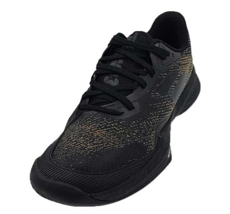 JET MACH 3 ALL COURT UK 6 Tennis Shoes For Men  (Black, Gold)