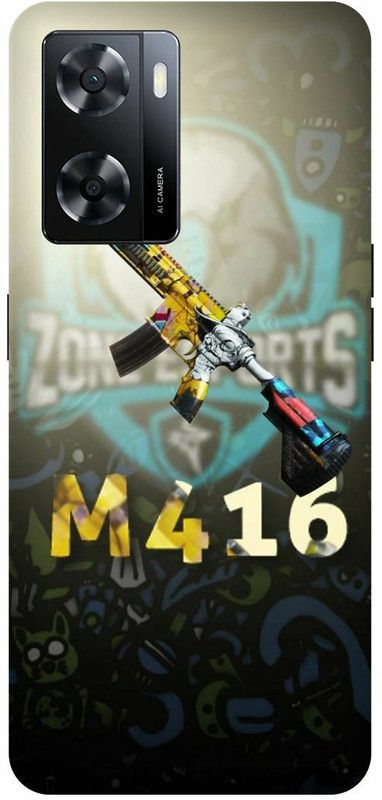 Dimora Back Cover for OPPO A57, PUBG KAR98M416 AKMAWM DP28 PUBGGUN  (Grey, Hard Case, Pack of: 1)