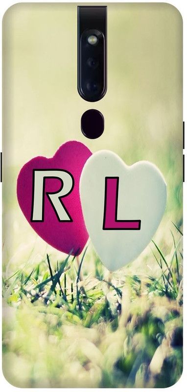 JUGGA Back Cover for OPPO F11 Pro, CPH1969, R LOVES L NAME,R NAME, L LETTER, ALPHABET,R LOVE L NAME  (Green, Hard Case, Pack of: 1)