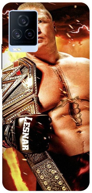 THE NARAYANA COLLECTIONS Back Cover for IQOO 7- V2049A-BROCK,LESNAR,FOOTBALL,SPORTS,GAME  (Multicolor, Hard Case, Pack of: 1)
